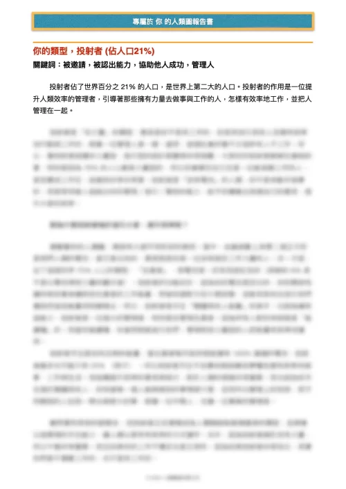 人類圖分析報告書服務圖-類型-4